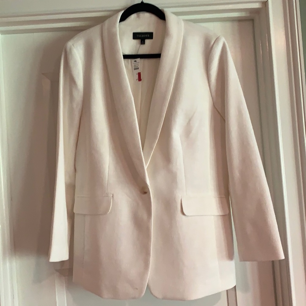 Talbots Cream Blazer Jacket